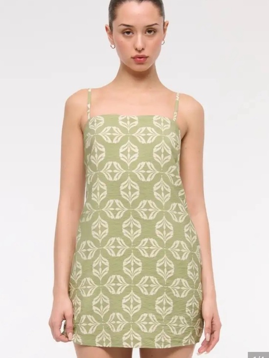 Abercrombie & Fitch Dresses & Skirts - Abercrombie & Fitch Sage Green Printed Slip Skort Dress